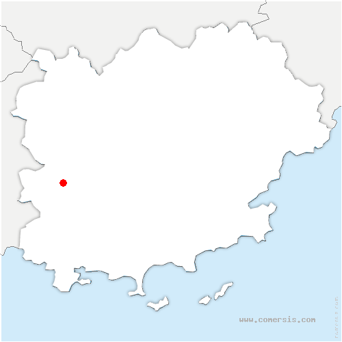 carte de localisation de Châteauneuf-Miravail