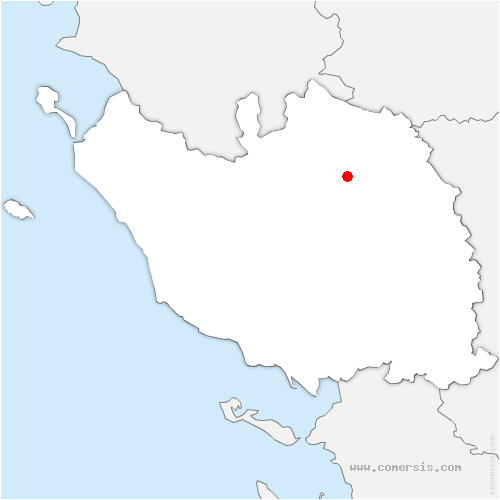 carte de localisation de Mesnard-la-Barotière