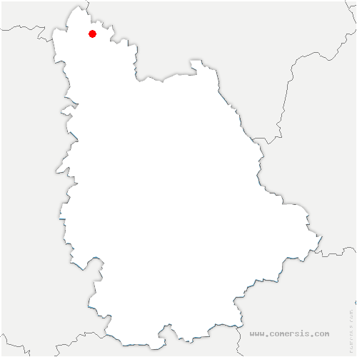 carte de localisation de Bournand
