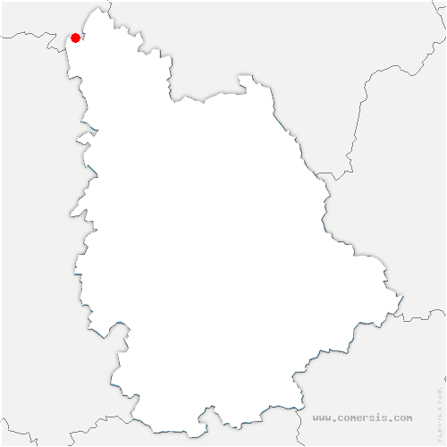 carte de localisation de Pouançay