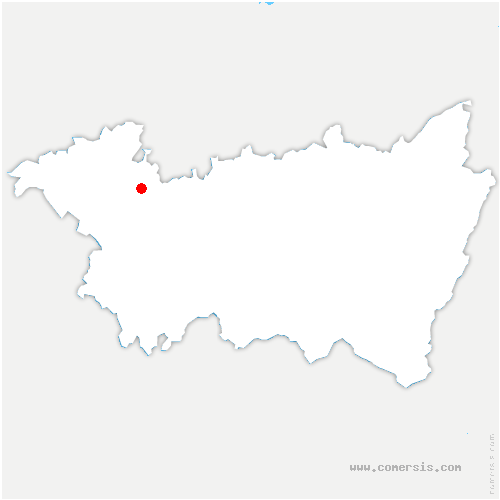 carte de localisation de Dommartin-sur-Vraine