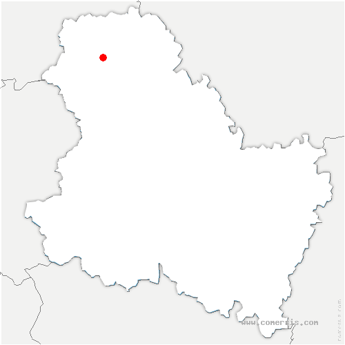 carte de localisation de Courtois-sur-Yonne