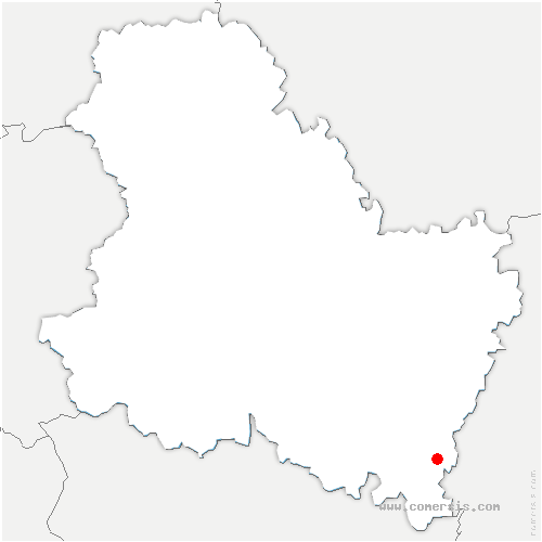 carte de localisation de Cussy-les-Forges