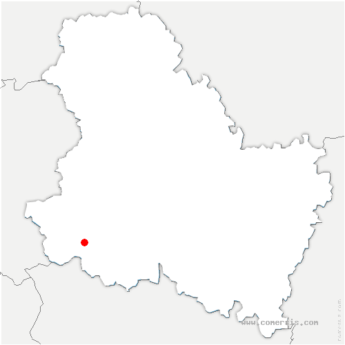 carte de localisation de Moutiers-en-Puisaye