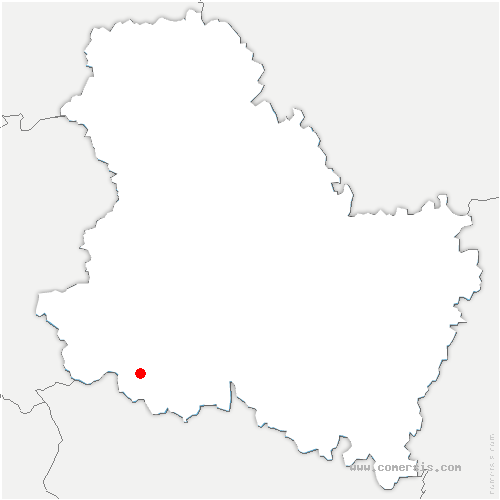 carte de localisation de Sainte-Colombe-sur-Loing