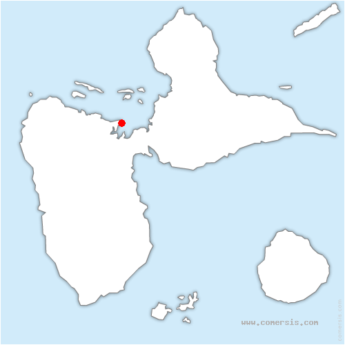 Carte vierge de la Guadeloupe