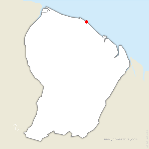 carte de localisation de Kourou